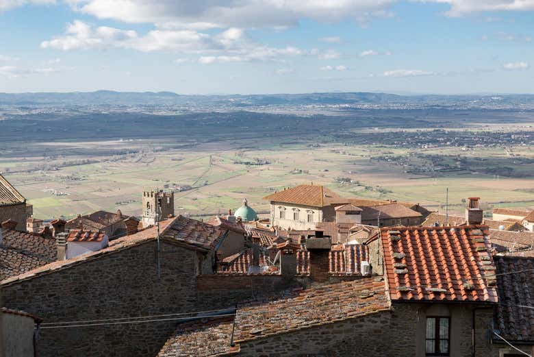 Vue panoramique de Cortone