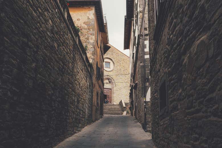 Ruas do centro histórico de Cortona