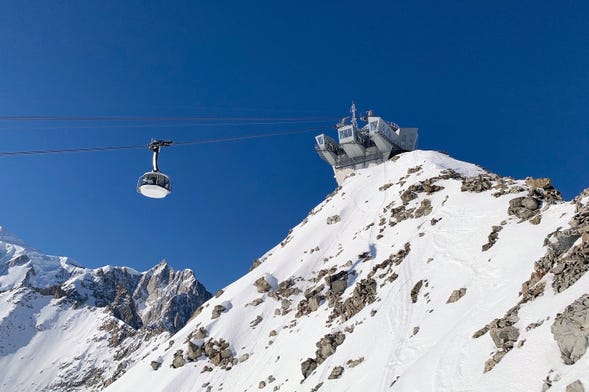 Entrada para el teleférico del Mont Blanc