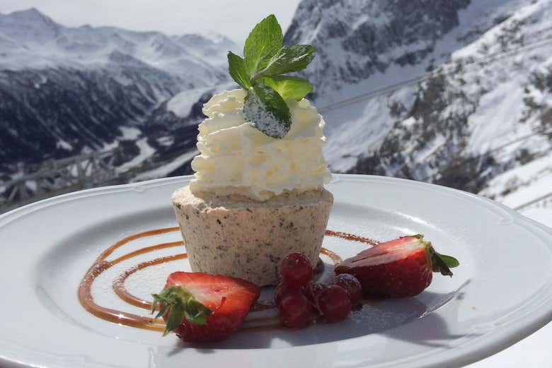 Lunch with a view at Mont Blanc