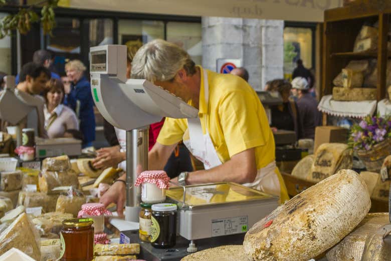 Visiting the Cuneo market