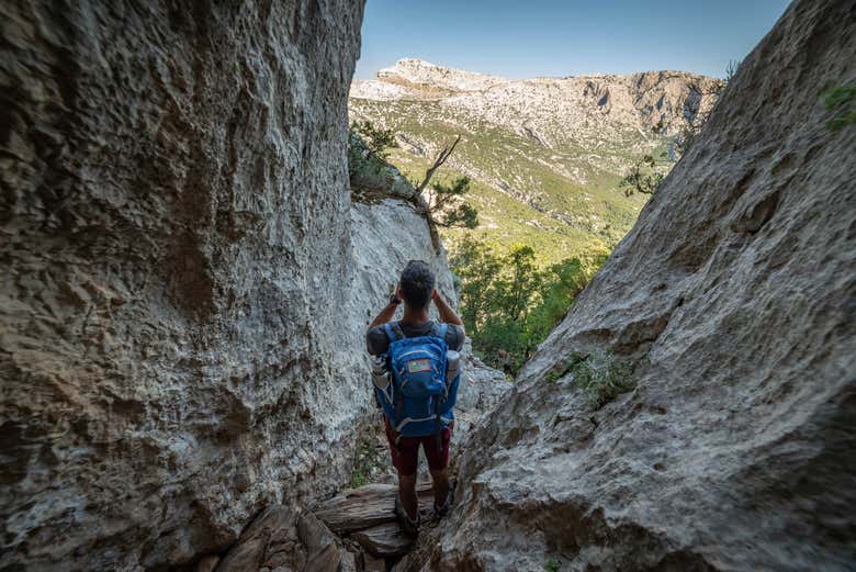 Trekking on Mount Tiscali