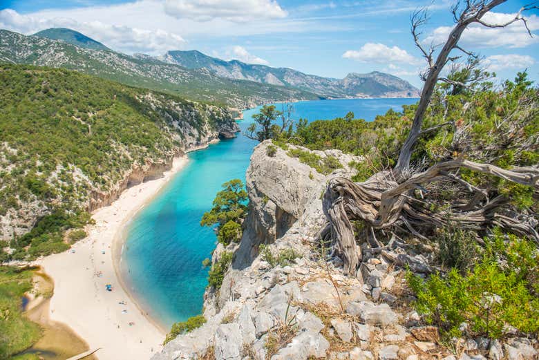 View from the route in Cala Luna
