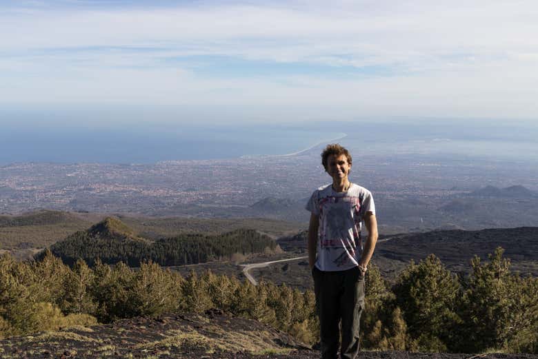 Panoramic view of the Sicilian coast