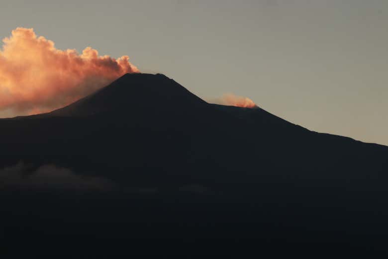 Etna at sunset