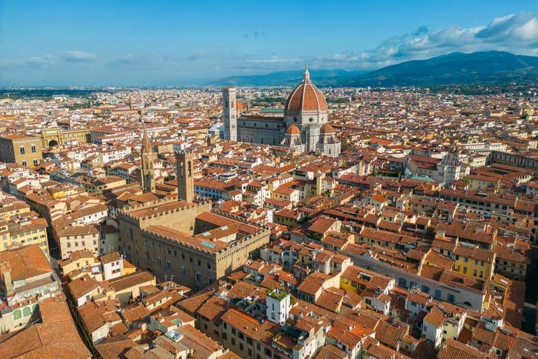 Vista panorámica del centro histórico de Florencia