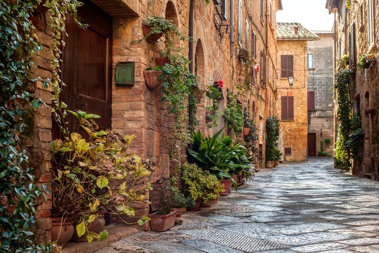 Pienza's streets