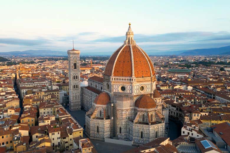 Vue aérienne sur la cathédrale Santa Maria del Fiore