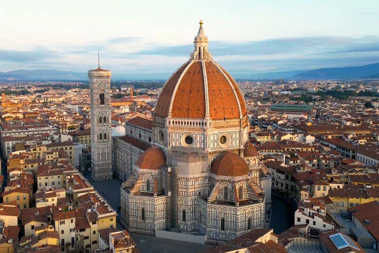 Vue aérienne sur la cathédrale de Florence