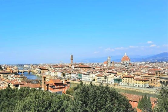 Vistas de Florencia desde el Piazzale Michelangelo