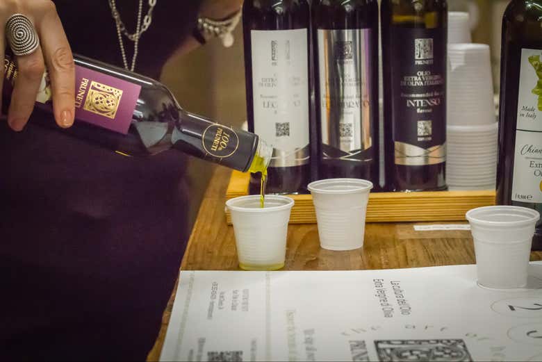 Degustando productos típicos de la Toscana