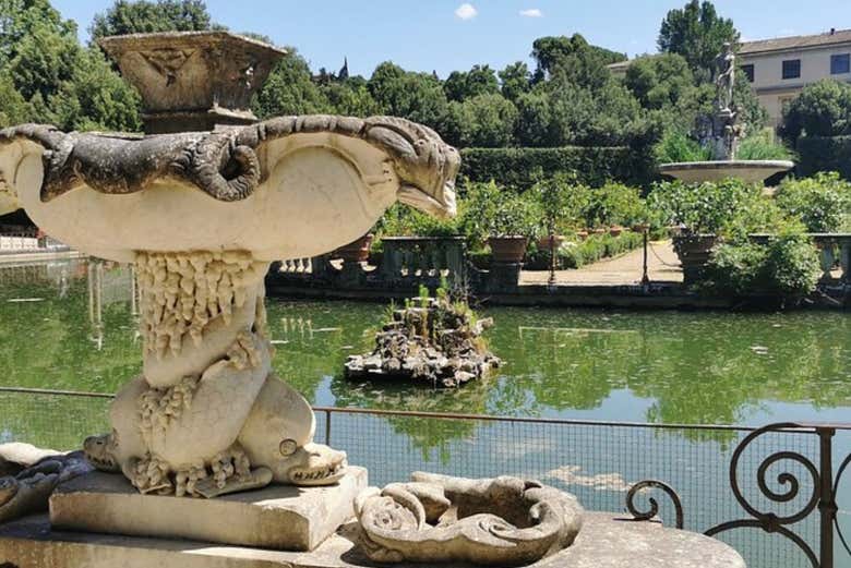 Dettaglio di una fontana del Giardino di Boboli