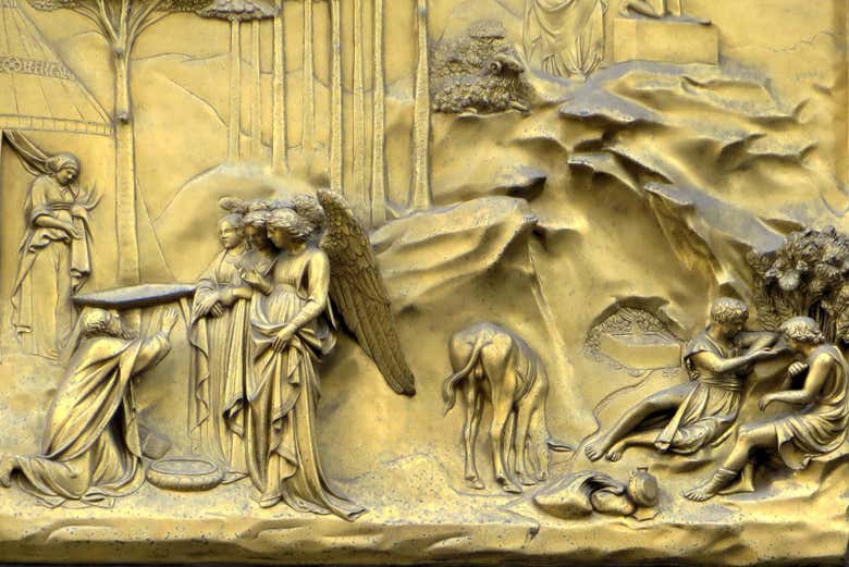 Détail du Portique de la Gloire dans le Baptistère de St Jean