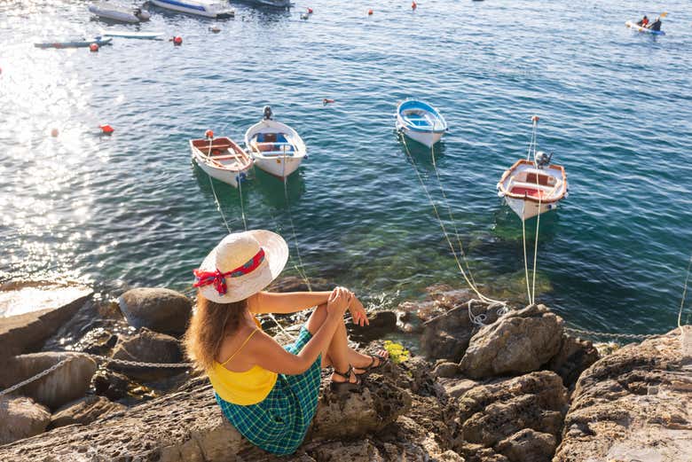 Contemplando il mare delle Cinque Terre