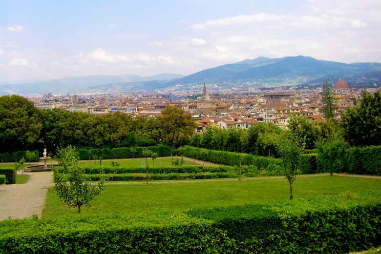 Panorámica de Florencia desde los Jardines de Bóboli
