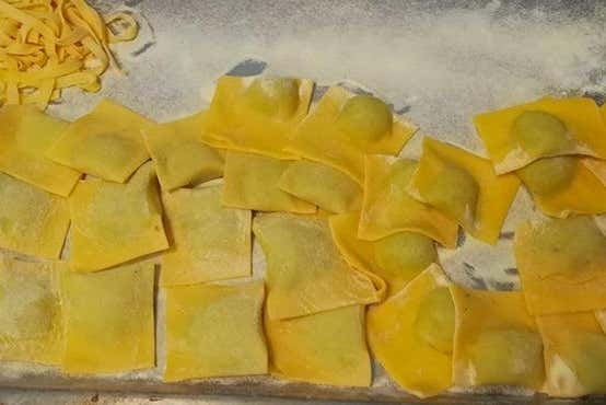 Pasta fresca hecha a mano