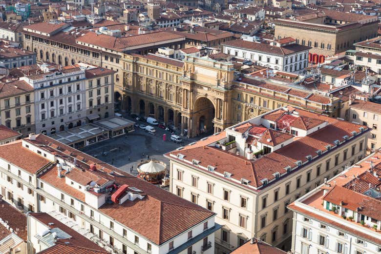 Vista aerea di Piazza della Repubblica