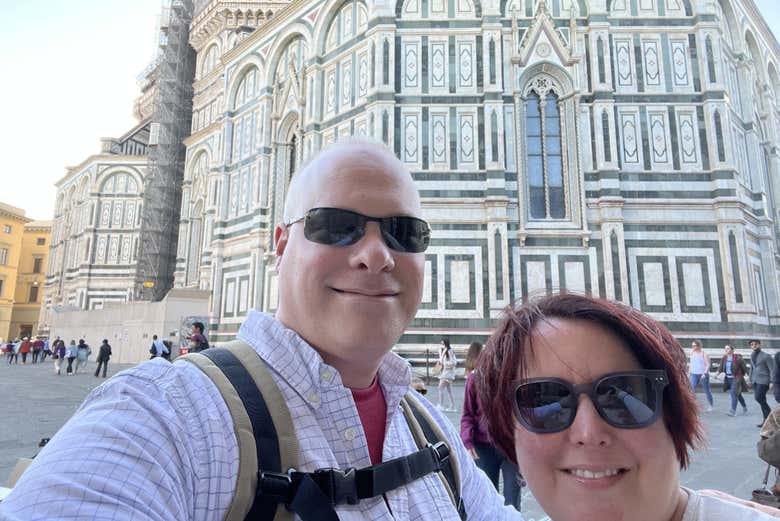 Selfie em frente ao Duomo de Florença