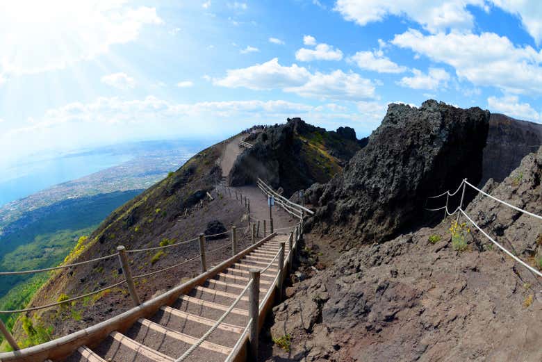 A trail on the summit of Vesuvius
