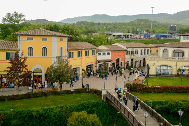 Vue panoramique des magasins de Florence