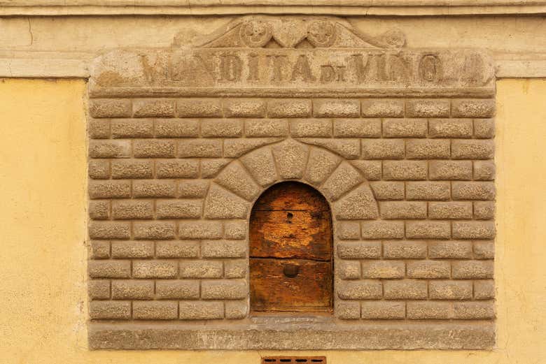 Una de las ventanas del vino de Florencia