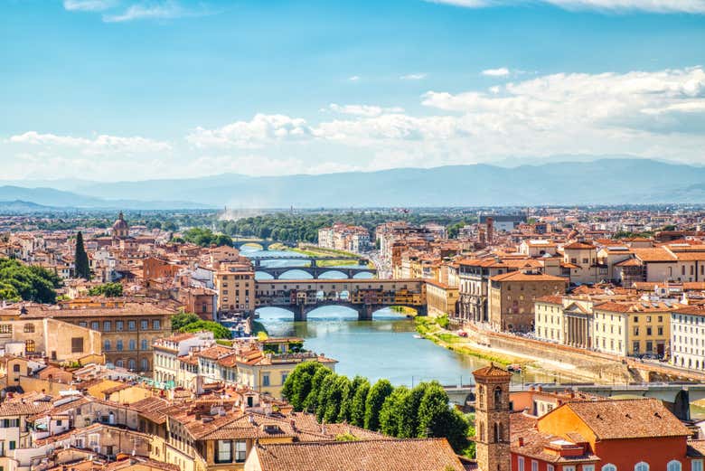 Vista aerea su Firenze