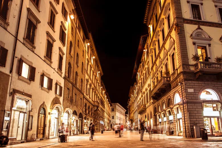 Calles de Florencia al anochecer