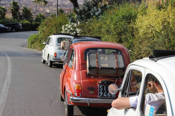 Tour delle colline del Chianti con Fiat 500