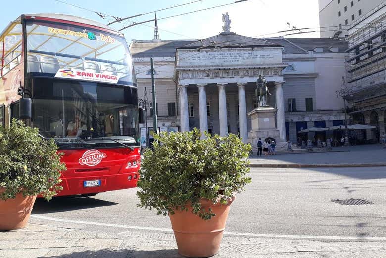 Una delle soste dell'autobus