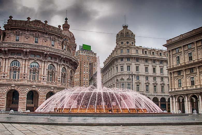 Plaza de Ferrari, en Génova