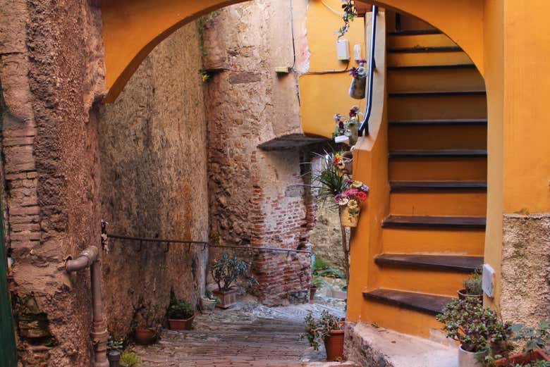 Duck through these narrow winding streets