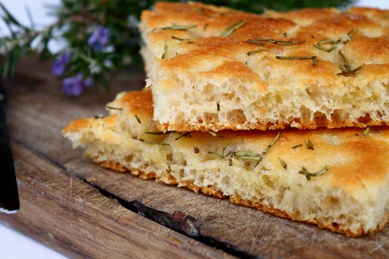 Une délicieuse focaccia