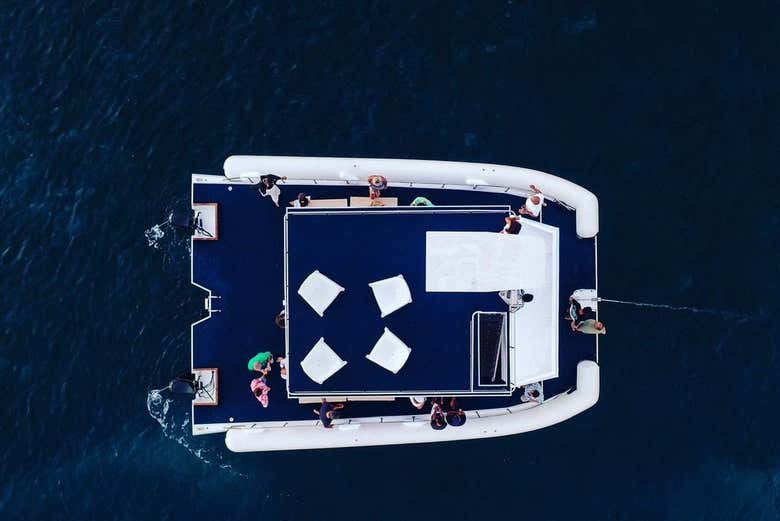 Vista aerea della nave