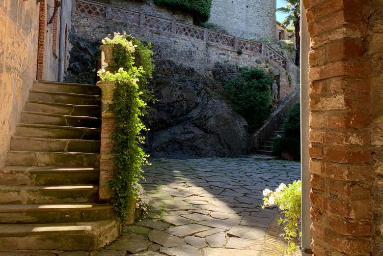 View of the central courtyard of the castle