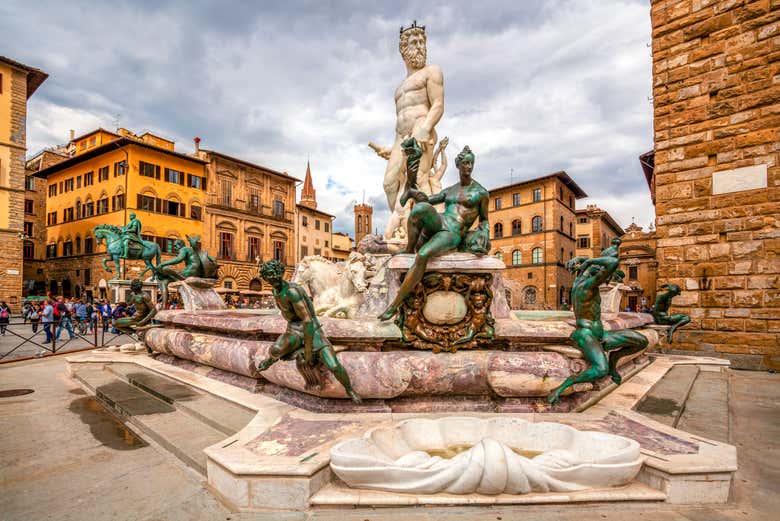 Fuente Neptuno en Piazza della Signoria 