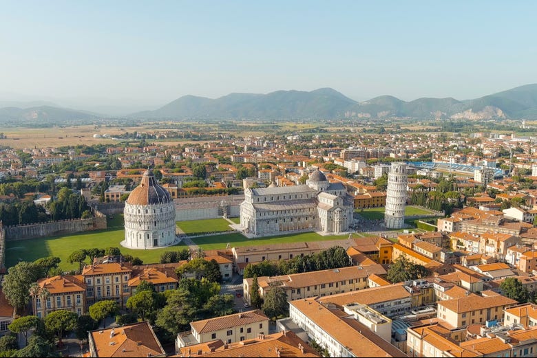 Vista aérea de Pisa