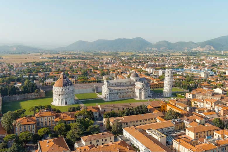 Aerial views of Pisa