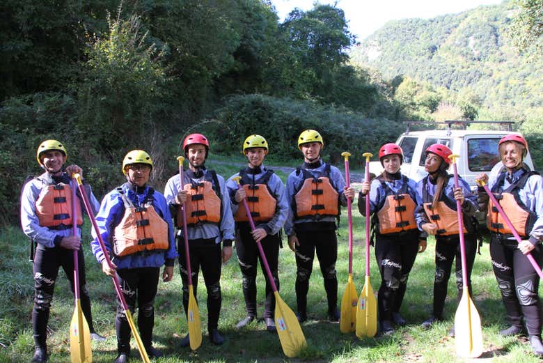 Foto di gruppo durante l'esperienza