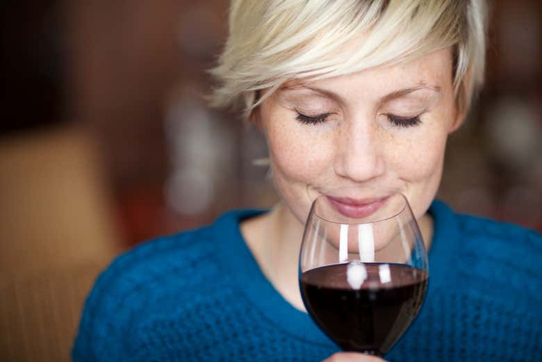 Durante la cata de vino en Marsala