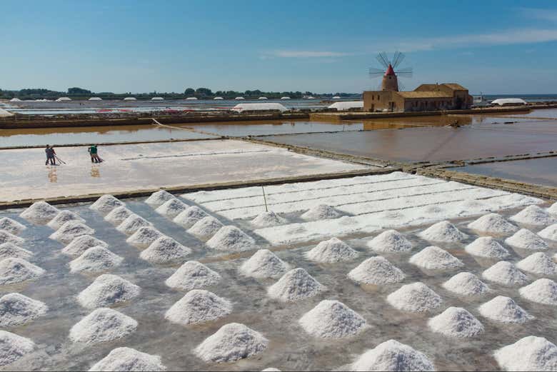 Panoramica delle saline di Ettore e Infersa