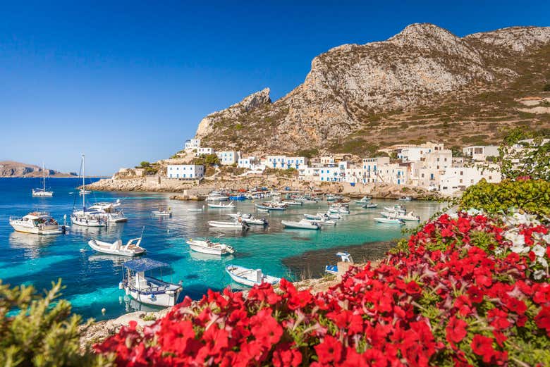 Visit Levanzo's port for a swim