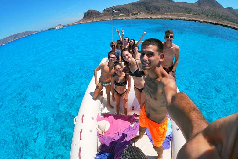 Un selfie durante una de las paradas para el baño