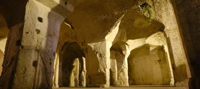 Entrada al hipogeo de Matera con audioguía