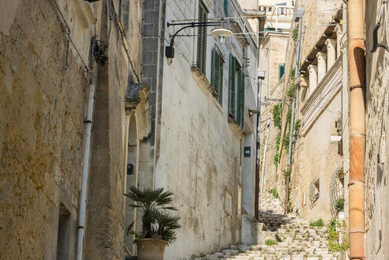 Estrechos callejones de Matera