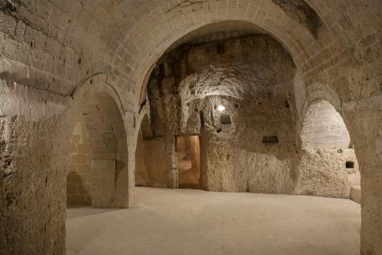 Durante la visita all'Ipogeo MateraSum