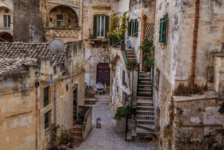 Calles del centro antiguo de Matera