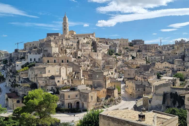 Vue aérienne sur Matera