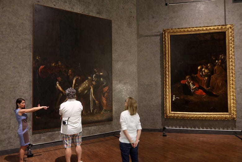 Contemplando una obra de Caravaggio