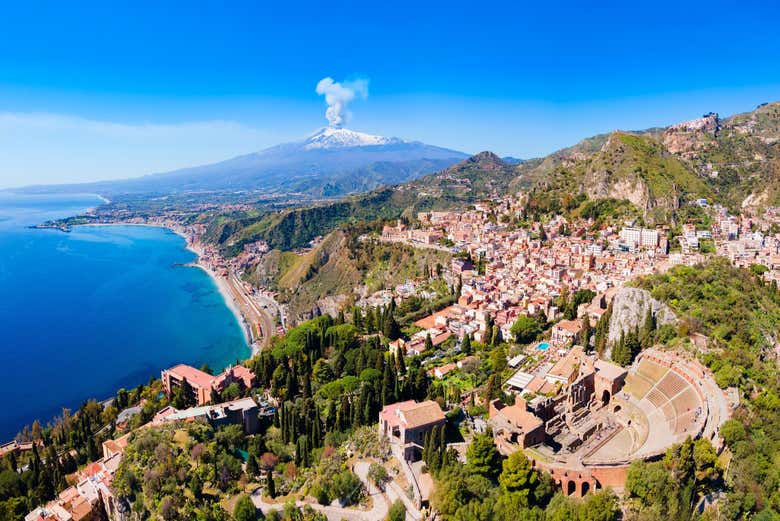 Vista aérea de Taormina 