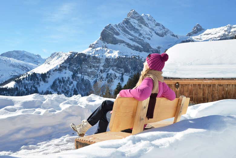 Disfrutando de la excursión a los Alpes suizos